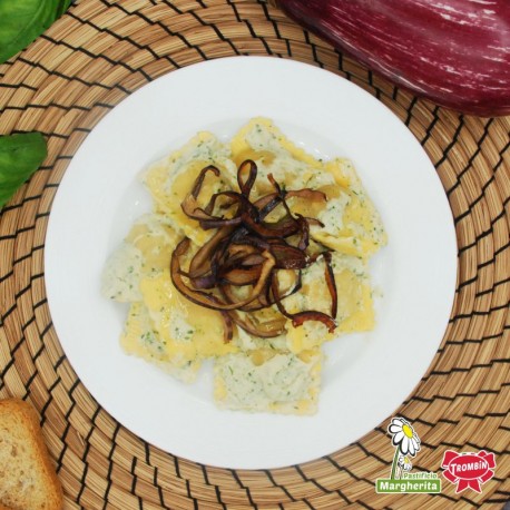 Agnolotti alla Norma al sugo di Melanzane