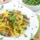 Tagliolini con Funghi e Piselli