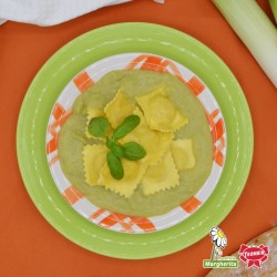 Gobbi porri e salsiccia con salsa ai porri