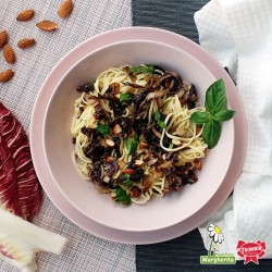 Tagliolini BIO all'uovo con Radicchio e Mandorle