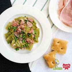 Agnolotti di Magro con Prosciutto cotto e Piselli