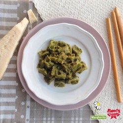 Plin di Magro con Pesto alla Genovese Fresco