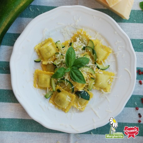 Agnolotti di cinghiale con zucchine